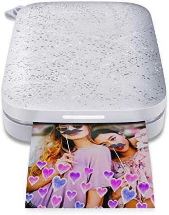 HP Sprocket Portable Photo Printer (2nd Edition) Instantly Print 2x3 Sticky-Backed Photos from Your Phone [Luna Pearl] [1AS85A] (Renewed) by Amazon+Renewed