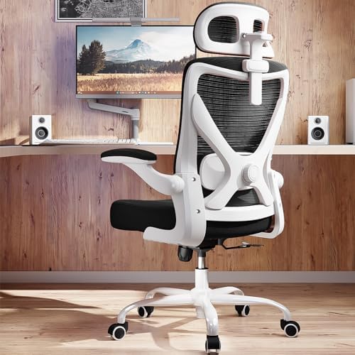 Ergonomic Office Chair: Mesh Desk Chair Comfy with Headrest& Lumbar Support by Ergalithic