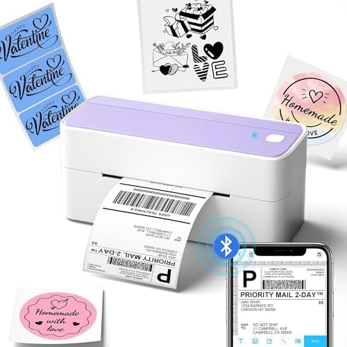 Phomemo Bluetooth Thermal Label Printer, 241BT Label Printer & 20Pcs Labels by Phomemo