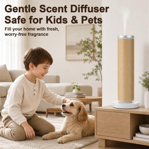 Waterless Essential Oil Diffuser, Wood Scent Diffuser with 5 Fragrance Oils - Image 4