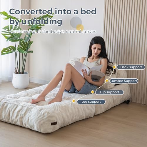 MAXYOYO Folding Sofa Bed, Convertible Chair Bed with Pillow - Image 5