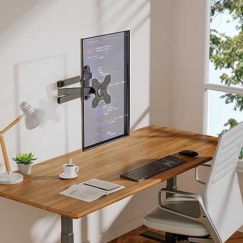 WALI TV Wall Mount Full Motion for 13-32 inch Monitor (1330LM), Black - Image 4