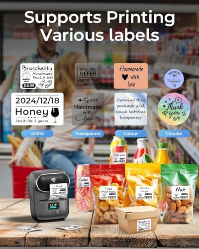 Phomemo Label Printer M110- Upgraded Barcode Label Maker Machine- Gray - Image 3