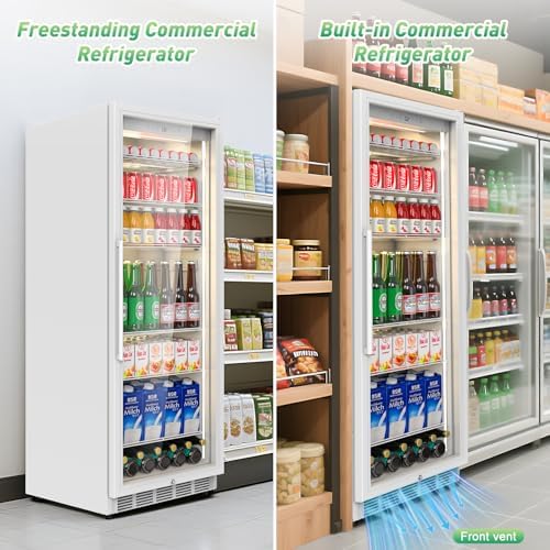 Velivi Commercial Merchandiser Refrigerator Display Beverage Fridge - Image 5