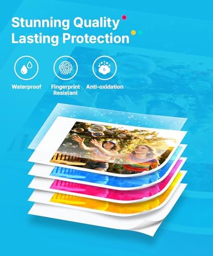 Liene Pearl N200 Pro Portable Photo Printer, Instant Mini Picture Printer for iPhone Smartphone, Thermal Dye Sublimation, Bluetooth Sticker Printer 10 Sheets 2x3 Adhesive Paper & 1 Cartridge, Gold - Image 5
