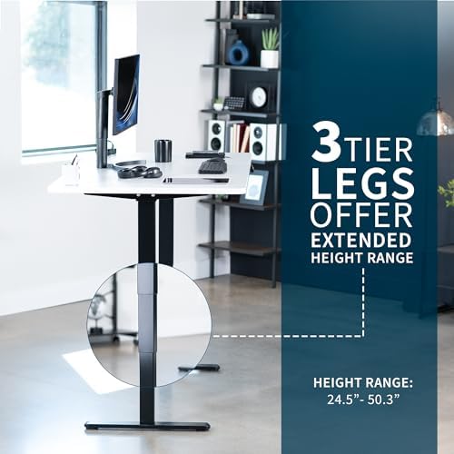 VIVO White 71 x 36 in Standing Desk, DESK-KIT-2B7W-36 - Image 5