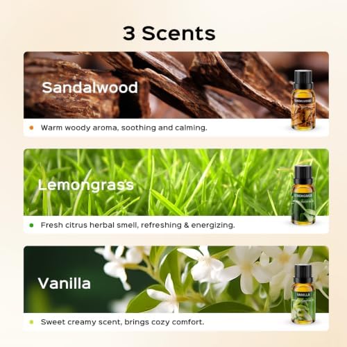 Waterless Diffuser for Essential Oil with 7-Color Light for Home, White - Image 5