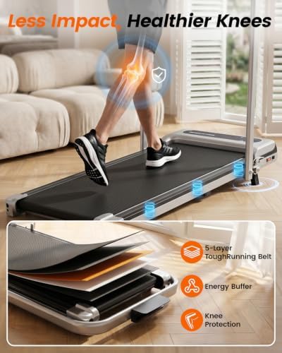 Walking Pad Treadmill, Folding Treadmill for Home with Handrail& Incline - Image 5