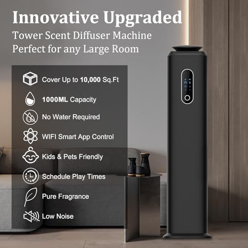 1000mL Scent Air Machine for Home, 10000 sq. ft Waterless Diffuser - Image 2