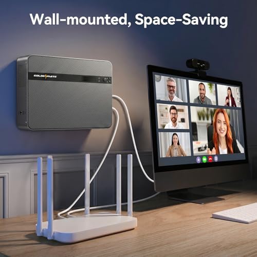 GOLDENMATE 1500VA/1000W Lithium UPS Battery Backup & Surge Protector, Gray - Image 2