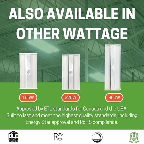 E2 LIGHTING 2FT Linear High Bay Light, Warehouse & Shop, Dimmable, 2 Pack - Image 4