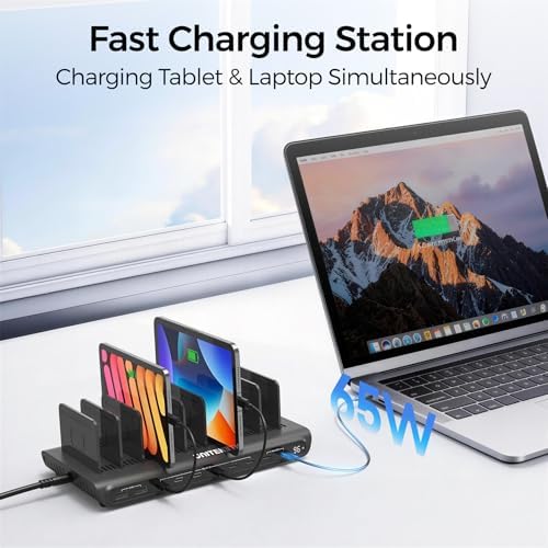 Unitek 10 Port 96W USB C Charging Station with 2X 65W PD, Fast Charger Dock - Image 2