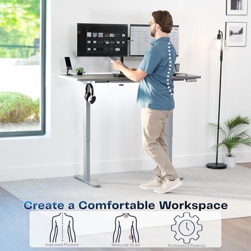 VIVO Dark Gray 60 x 24 in Standing Desk, DESK-KIT-1G6G - Image 4