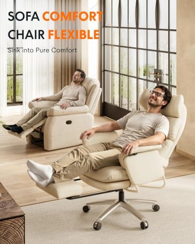 FLEXISPOT Multi-Task Office Chair Lounge Chair Indoor, Beige White, HC4 - Image 6