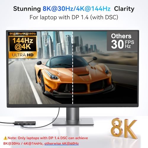 USB C Docking Station Dual Monitor for HP,Laptop Docking Station 3 Monitors - Image 4