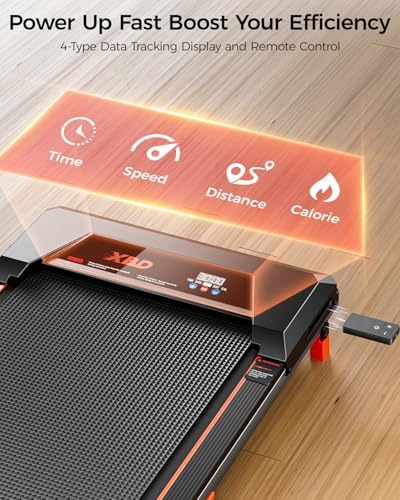 Walking Pad Treadmill,XBD Incline Walking Pads Under Desk 330 Lbs Capacity,2.5HP Portable Treadmill for Home,Remote Control and LED Display - Image 4