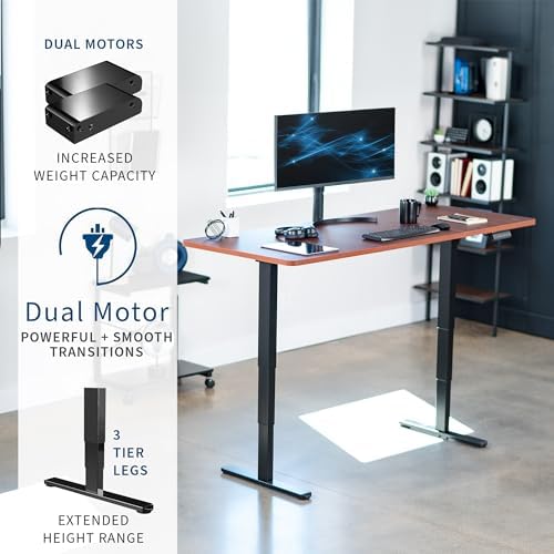 VIVO Dark Walnut 71 x 30 in Standing Desk, DESK-KIT-2B7D - Image 4