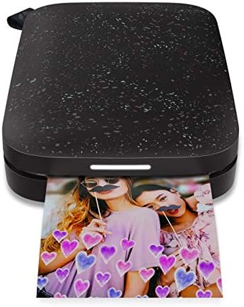 HP Sprocket Portable Photo Printer (2nd Edition) Â Instantly Print 2x3 Sticky-Backed Photos from Your Phone Â [Noir] [1AS86A] (Renewed) by Amazon+Renewed