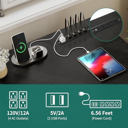 YITAHOME L Shaped Desk with Power Outlets - Image 5