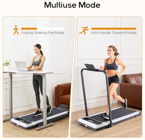 Walking Pad Under Desk Treadmill, Portable Compact Electric Walking Treadmill, Quiet Fitness Machine with Remote Control & LED Display for Home Office - Image 2