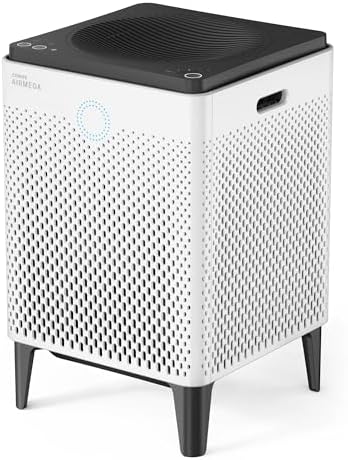 COWAY Air Purifier for Home Up to 3,120ft², Washable Pre-Filter and HEPA Filter for Smoke, Allergies, Pet Dander, Odor, AQI, Auto & Sleep Mode, Timer, 5yr Warranty, Airmega 400 White, AP-2015F by Unknown
