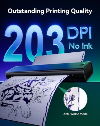 Phomemo M08F Tattoo Stencil Printer, Bluetooth, with 100Pcs Transfer Paper - Image 3