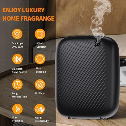 Smart Waterless Essential Oil Diffuser, 400ML Hotel Scent Diffuser with 12A1V Power Adapter for Large Room and Commercial Use, Scent Air Machine Cover Up to 2000 Sq.Ft - Image 2