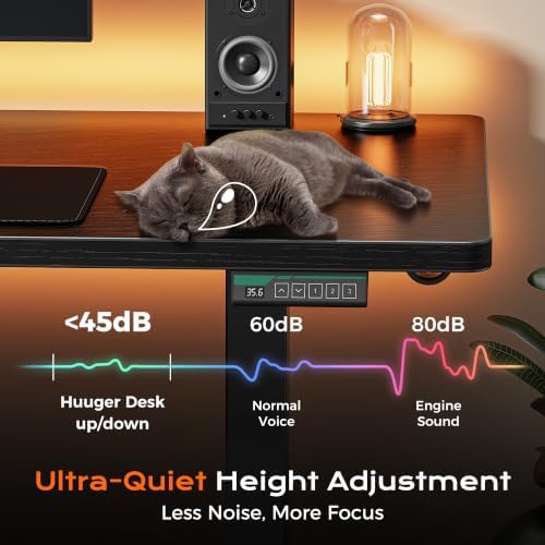 Huuger 75 x 63 Inch L Shaped Standing Desk with Power Outlets - Image 7