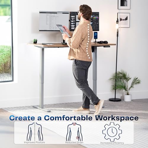VIVO Reclaimed Wood 60 x 30 in Standing Desk, DESK-KIT-1G6P-30 - Image 4