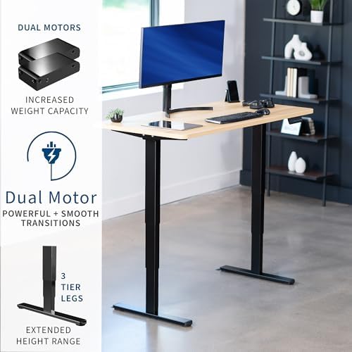 VIVO Light Wood 55 x 28 in Standing Desk, DESK-KIT-2B55C - Image 4