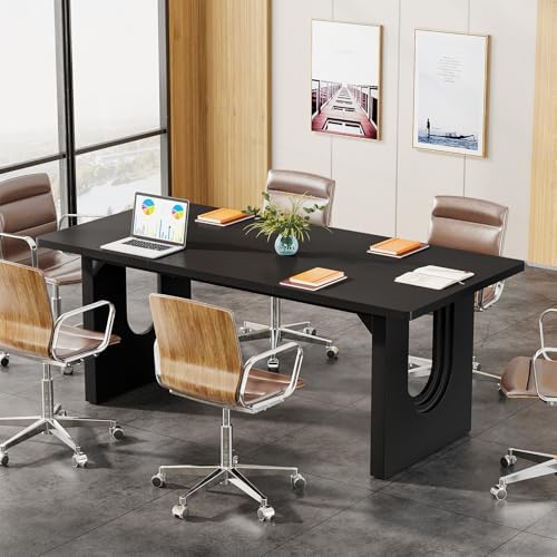 Tribesigns Modern Executive Desk, 70.9" Large Office Computer Desk, Conference Table Meeting Room Table, Simple Workstation Business Furniture for Home Office - Image 3
