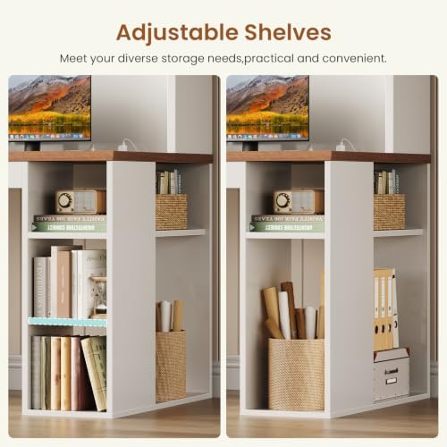 SEDETA 55.1" Farmhouse Desk with Hutch & 3 Storage Drawers - Image 5