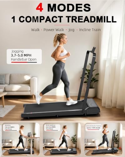Walking Pad Treadmill 10% Incline, Foldable Handle, Under Desk Treadmill - Image 2