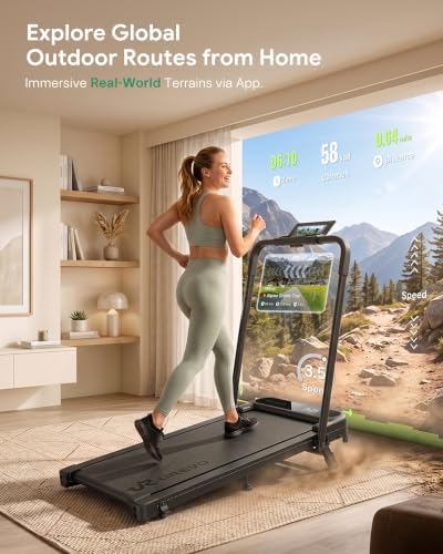 UREVO Strol 2E Pro Smart Walking Pad Treadmill with APP, 12% Incline, Compact Walking Pad with Safety Handle, Plug & Play, Desk Treadmill with LED Display, Walking & Running for Home Office - Image 5