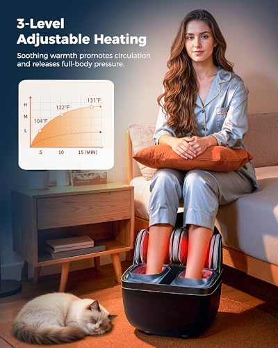 KNQZE Shiatsu Foot & Calf Massager with Heat, Multi-Use Luxury Ottoman - Image 4