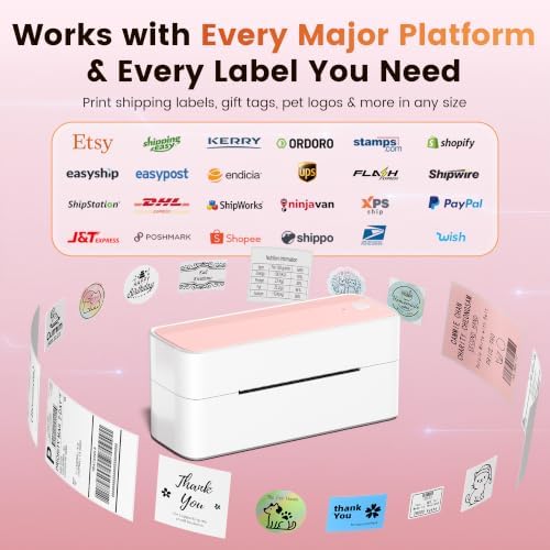 Phomemo High-Speed Thermal Label Printer, 241H Label Printer & 20Pcs Labels - Image 5