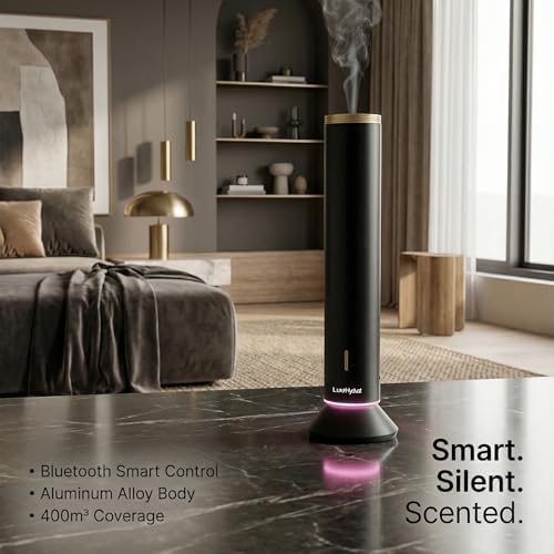 Waterless Essential Oil Diffuser, Smart App Controlled Scent Diffuser for Large Room, Covers Up to 4000 Sq Ft, Quiet Aroma Diffuser for Home Hotel Office (Black Gold) - Image 3