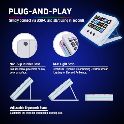 VSD M18 Stream Controller Streaming Deck, Programmable Macro Pad Keypad - Image 4