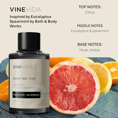 VINEVIDA [4 Fl Oz] Scent NO. 1112 Fragrance Oil for Cold Air Diffusers, Aromatic Notes of Amber Citrus Spearmint, Essential Oils for Diffuser Oil Refill & Air Freshener Room Spray - Image 2