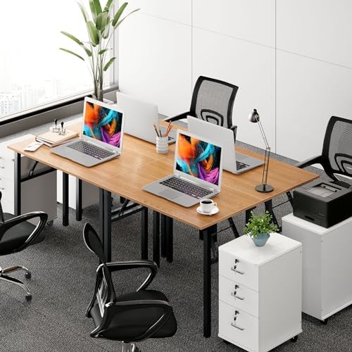 Need Office Computer Desk 47.2x23.6 in Sturdy Folding Laptop Table Teak - Image 2