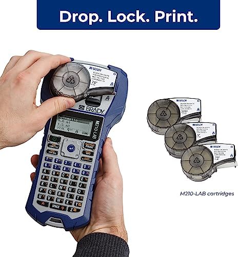 Brady M210-LAB Portable Label Printer, Blue/Gray, 9.5 in H x 4.5 in W x 2.5 in D - Image 3