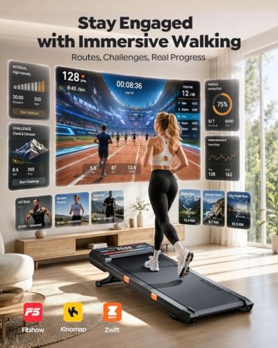Walking Pad Treadmill with 15% Auto Incline, Under Desk Treadmill for Home - Image 3