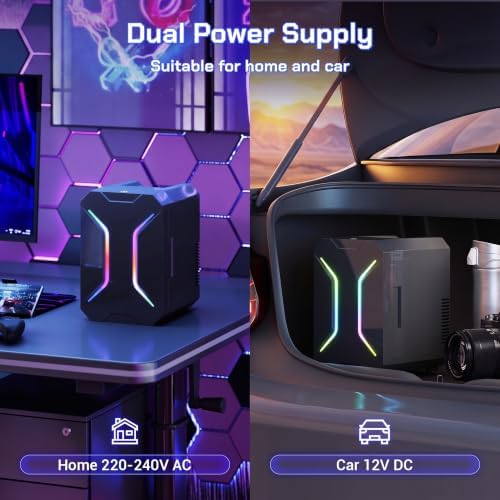 ELECWISH 4L/6 Can Mini Fridge with Gaming Lights, Fast Cooler and Warmer - Image 5