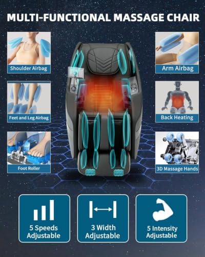 Massage Chair 3D Full Body Zero Gravity Recliner 55" SL Track - Image 4