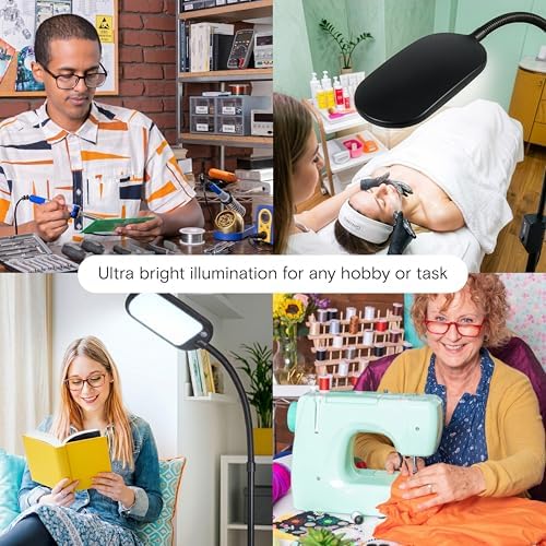 Brightech Litespan Slim LED Floor Reading Lamp - Tall with Adjustable Gooseneck, Dimmable for Living Rooms, Offices & Bedrooms - Black - Image 7