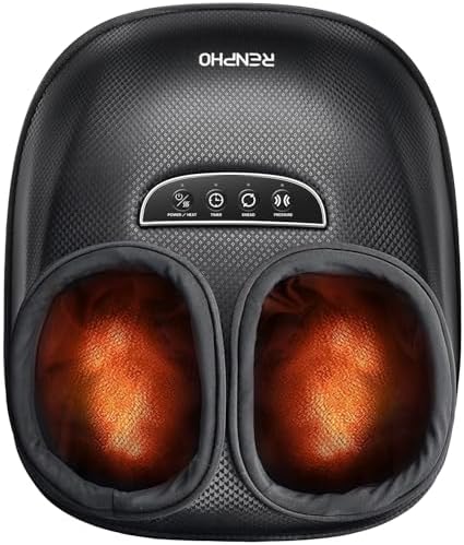RENPHO Shiatsu Foot Massager with Heat, 3 Compression Levels, Deep Kneading by RENPHO