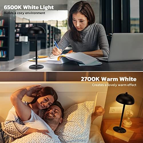 1 Pack Cordless Table Lamp Rechargeable, 5000mAh Battery Table Light - Image 4