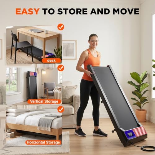 Under Desk Treadmill with Incline, Portable Walking Pad with Handlebar - Image 4