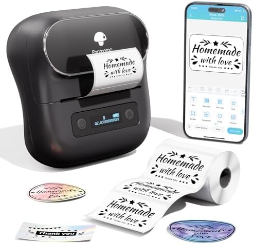 Phomemo Label Maker,M220 Label Printer, Bluetooth Label Maker Machine by Phomemo