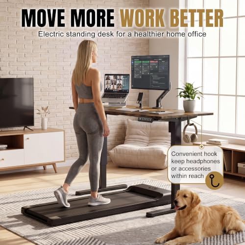 Furmax 45 Inches Electric Standing Desk, Home Office Desk with Phone Holder - Image 2
